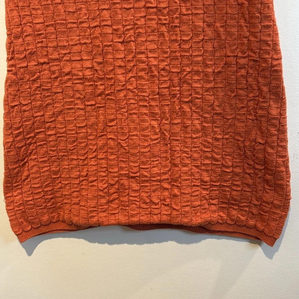 Free People Beach burnt orange seersucker mini dress medium - Picture 7 of 12